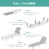 imageBest Choice Products Outdoor Lounge Chair Resin Patio Chaise Lounger for Poolside Backyard Porch wSeat Cushion Adjustable Backrest 5 Positions 330lb Capacity  GrayNavyGrayWhite Sand