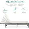 imageBest Choice Products Outdoor Lounge Chair Resin Patio Chaise Lounger for Poolside Backyard Porch wSeat Cushion Adjustable Backrest 5 Positions 330lb Capacity  GrayNavyGrayWhite Sand