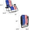 imageBest Choice Products Oversized Zero Gravity Chair Folding Outdoor Patio Lounge Recliner wCup Holder Accessory Tray Pillow  Amethyst PurpleAmerican Flag