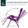 imageBest Choice Products Oversized Zero Gravity Chair Folding Outdoor Patio Lounge Recliner wCup Holder Accessory Tray Pillow  Amethyst PurpleAmethyst