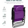 imageBest Choice Products Oversized Zero Gravity Chair Folding Outdoor Patio Lounge Recliner wCup Holder Accessory Tray Pillow  Amethyst PurpleAmethyst Purple