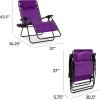 imageBest Choice Products Oversized Zero Gravity Chair Folding Outdoor Patio Lounge Recliner wCup Holder Accessory Tray Pillow  Amethyst PurpleAmethyst Purple