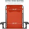imageBest Choice Products Oversized Zero Gravity Chair Folding Outdoor Patio Lounge Recliner wCup Holder Accessory Tray Pillow  Amethyst PurpleBurnt Orange