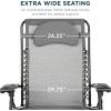 imageBest Choice Products Oversized Zero Gravity Chair Folding Outdoor Patio Lounge Recliner wCup Holder Accessory Tray Pillow  Amethyst PurpleGray