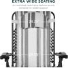 imageBest Choice Products Oversized Zero Gravity Chair Folding Outdoor Patio Lounge Recliner wCup Holder Accessory Tray Pillow  Amethyst PurpleGray Stripes