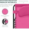 imageBest Choice Products Oversized Zero Gravity Chair Folding Outdoor Patio Lounge Recliner wCup Holder Accessory Tray Pillow  Amethyst PurpleHot PinkBlack