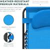 imageBest Choice Products Oversized Zero Gravity Chair Folding Outdoor Patio Lounge Recliner wCup Holder Accessory Tray Pillow  Amethyst PurpleLight Blue