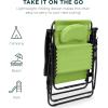 imageBest Choice Products Oversized Zero Gravity Chair Folding Outdoor Patio Lounge Recliner wCup Holder Accessory Tray Pillow  Amethyst PurpleLime Green