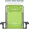 imageBest Choice Products Oversized Zero Gravity Chair Folding Outdoor Patio Lounge Recliner wCup Holder Accessory Tray Pillow  Amethyst PurpleLime Green
