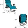 imageBest Choice Products Oversized Zero Gravity Chair Folding Outdoor Patio Lounge Recliner wCup Holder Accessory Tray Pillow  Amethyst PurplePeacock Blue