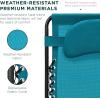 imageBest Choice Products Oversized Zero Gravity Chair Folding Outdoor Patio Lounge Recliner wCup Holder Accessory Tray Pillow  Amethyst PurplePeacock Blue