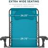 imageBest Choice Products Oversized Zero Gravity Chair Folding Outdoor Patio Lounge Recliner wCup Holder Accessory Tray Pillow  Amethyst PurplePeacock Blue