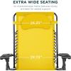imageBest Choice Products Oversized Zero Gravity Chair Folding Outdoor Patio Lounge Recliner wCup Holder Accessory Tray Pillow  Amethyst PurpleSunflower Yellow