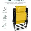 imageBest Choice Products Oversized Zero Gravity Chair Folding Outdoor Patio Lounge Recliner wCup Holder Accessory Tray Pillow  Amethyst PurpleSunflower Yellow