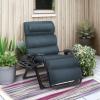 imageBest Choice Products Oversized Zero Gravity Chair Folding Outdoor Patio Recliner XL Anti Gravity Lounger wRemovable Cushion Cup Holder Side Tray 350lb Capacity  Onyx BlackGraphite Blue