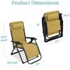 imageBest Choice Products Oversized Zero Gravity Chair Folding Outdoor Patio Recliner XL Anti Gravity Lounger wRemovable Cushion Cup Holder Side Tray 350lb Capacity  Onyx BlackSunflower Yellow