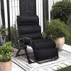 imageBest Choice Products Oversized Zero Gravity Chair Folding Outdoor Patio Recliner XL Anti Gravity Lounger wRemovable Cushion Cup Holder Side Tray 350lb Capacity  Onyx BlackOnyx Black