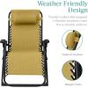 imageBest Choice Products Oversized Zero Gravity Chair Folding Outdoor Patio Recliner XL Anti Gravity Lounger wRemovable Cushion Cup Holder Side Tray 350lb Capacity  Onyx BlackSunflower Yellow