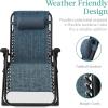 imageBest Choice Products Oversized Zero Gravity Chair Folding Outdoor Patio Recliner XL Anti Gravity Lounger wRemovable Cushion Cup Holder Side Tray 350lb Capacity  Onyx BlackGraphite Blue