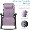 imageBest Choice Products Oversized Zero Gravity Chair Folding Outdoor Patio Recliner XL Anti Gravity Lounger wRemovable Cushion Cup Holder Side Tray 350lb Capacity  Onyx BlackLavender