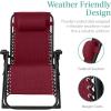imageBest Choice Products Oversized Zero Gravity Chair Folding Outdoor Patio Recliner XL Anti Gravity Lounger wRemovable Cushion Cup Holder Side Tray 350lb Capacity  Onyx BlackBurgundy