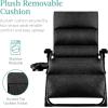 imageBest Choice Products Oversized Zero Gravity Chair Folding Outdoor Patio Recliner XL Anti Gravity Lounger wRemovable Cushion Cup Holder Side Tray 350lb Capacity  Onyx BlackOnyx Black