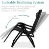 imageBest Choice Products Oversized Zero Gravity Chair Folding Outdoor Patio Recliner XL Anti Gravity Lounger wRemovable Cushion Cup Holder Side Tray 350lb Capacity  Onyx BlackOnyx Black