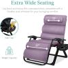 imageBest Choice Products Oversized Zero Gravity Chair Folding Outdoor Patio Recliner XL Anti Gravity Lounger wRemovable Cushion Cup Holder Side Tray 350lb Capacity  Onyx BlackLavender
