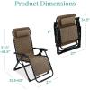 imageBest Choice Products Oversized Zero Gravity Chair Folding Outdoor Patio Recliner XL Anti Gravity Lounger wRemovable Cushion Cup Holder Side Tray 350lb Capacity  Onyx BlackTaupe