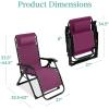 imageBest Choice Products Oversized Zero Gravity Chair Folding Outdoor Patio Recliner XL Anti Gravity Lounger wRemovable Cushion Cup Holder Side Tray 350lb Capacity  Onyx BlackAmethyst Purple