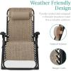 imageBest Choice Products Oversized Zero Gravity Chair Folding Outdoor Patio Recliner XL Anti Gravity Lounger wRemovable Cushion Cup Holder Side Tray 350lb Capacity  Onyx BlackWheat