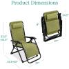 imageBest Choice Products Oversized Zero Gravity Chair Folding Outdoor Patio Recliner XL Anti Gravity Lounger wRemovable Cushion Cup Holder Side Tray 350lb Capacity  Onyx BlackLime Green
