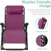 imageBest Choice Products Oversized Zero Gravity Chair Folding Outdoor Patio Recliner XL Anti Gravity Lounger wRemovable Cushion Cup Holder Side Tray 350lb Capacity  Onyx BlackAmethyst Purple