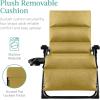 imageBest Choice Products Oversized Zero Gravity Chair Folding Outdoor Patio Recliner XL Anti Gravity Lounger wRemovable Cushion Cup Holder Side Tray 350lb Capacity  Onyx BlackSunflower Yellow