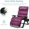 imageBest Choice Products Oversized Zero Gravity Chair Folding Outdoor Patio Recliner XL Anti Gravity Lounger wRemovable Cushion Cup Holder Side Tray 350lb Capacity  Onyx BlackAmethyst Purple