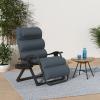 imageBest Choice Products Oversized Zero Gravity Chair Folding Outdoor Patio Recliner XL Anti Gravity Lounger wRemovable Cushion Cup Holder Side Tray 350lb Capacity  Onyx BlackGraphite Blue