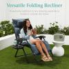 imageBest Choice Products Oversized Zero Gravity Chair Folding Outdoor Patio Recliner XL Anti Gravity Lounger wRemovable Cushion Cup Holder Side Tray 350lb Capacity  Onyx BlackPink