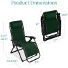 imageBest Choice Products Oversized Zero Gravity Chair Folding Outdoor Patio Recliner XL Anti Gravity Lounger wRemovable Cushion Cup Holder Side Tray 350lb Capacity  Onyx BlackForest Green