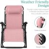 imageBest Choice Products Oversized Zero Gravity Chair Folding Outdoor Patio Recliner XL Anti Gravity Lounger wRemovable Cushion Cup Holder Side Tray 350lb Capacity  Onyx BlackPink