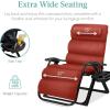 imageBest Choice Products Oversized Zero Gravity Chair Folding Outdoor Patio Recliner XL Anti Gravity Lounger wRemovable Cushion Cup Holder Side Tray 350lb Capacity  Onyx BlackBurnt Orange