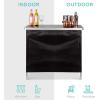 imageBest Choice Products Portable PopUp Bar Table for Indoor Outdoor Party Picnic Tailgate Entertaining wCarrying Case Storage Shelf Removable Skirt