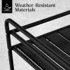 imageBest Choice Products Rolling Bar Cart Mobile Home Bar Serving Cart Serving Station w 2 Tier Shelves Wine Rack Lockable Wheels  PeacockBlack