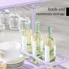 imageBest Choice Products Rolling Bar Cart Mobile Home Bar Serving Cart Serving Station w 2 Tier Shelves Wine Rack Lockable Wheels  PeacockLavender
