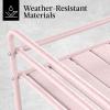 imageBest Choice Products Rolling Bar Cart Mobile Home Bar Serving Cart Serving Station w 2 Tier Shelves Wine Rack Lockable Wheels  PeacockPink