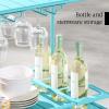 imageBest Choice Products Rolling Bar Cart Mobile Home Bar Serving Cart Serving Station w 2 Tier Shelves Wine Rack Lockable Wheels  PeacockTeal