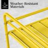 imageBest Choice Products Rolling Bar Cart Mobile Home Bar Serving Cart Serving Station w 2 Tier Shelves Wine Rack Lockable Wheels  PeacockYellow