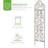 imageBest Choice Products Set of 2 60x15inch Iron Arched Garden Trellis wBranches Birds for Lawn Garden Backyard Climbing Plants2