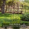 imageBest Choice Products Set of 2 60x15inch Iron Arched Garden Trellis wBranches Birds for Lawn Garden Backyard Climbing Plants2