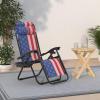 imageBest Choice Products Set of 2 Adjustable Steel Mesh Zero Gravity Lounge Chair Recliners wPillows and Cup Holder Trays  StardewAmerican Flag