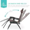 imageBest Choice Products Set of 2 Adjustable Steel Mesh Zero Gravity Lounge Chair Recliners wPillows and Cup Holder Trays  StardewBrown